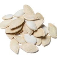 bunch pumpkin seeds white isolated background close up view above bunch pumpkin seeds white isolated 146299028