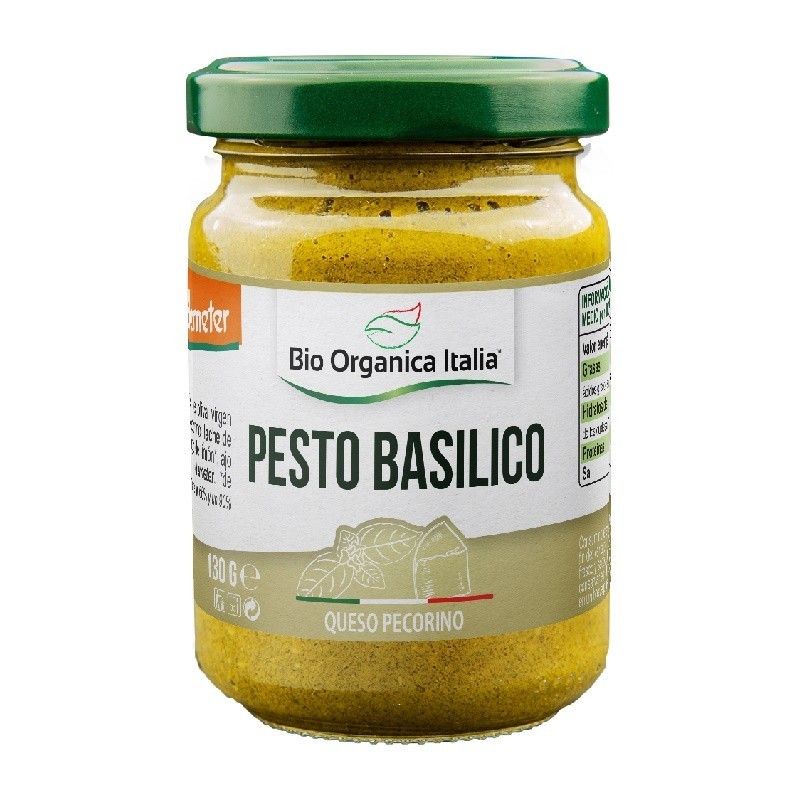 pesto verde albahaca basilico demeter 130g bio organica ital
