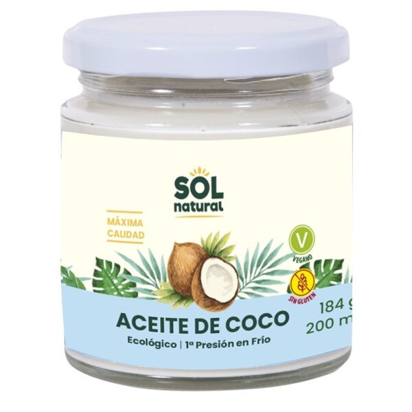 ACEITE DE COCO BIO SOL NATURAL 200 ML