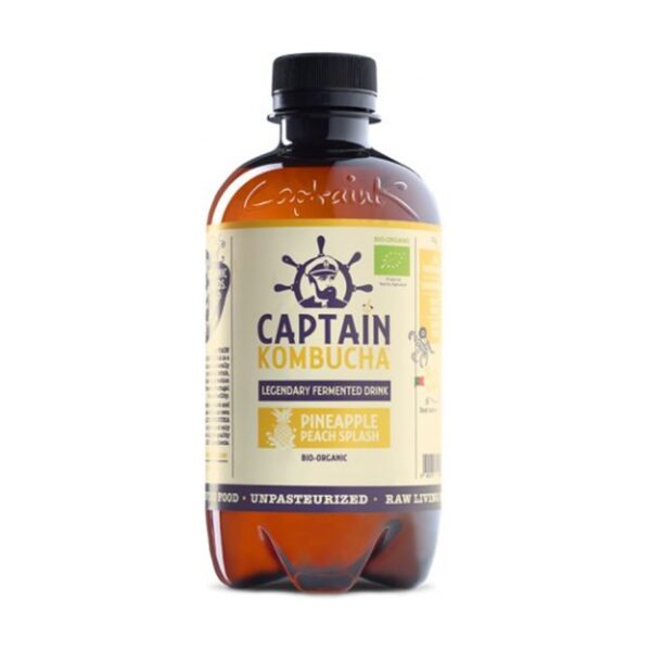 Organic Pineapple and Peach Kombucha Captain 400ML